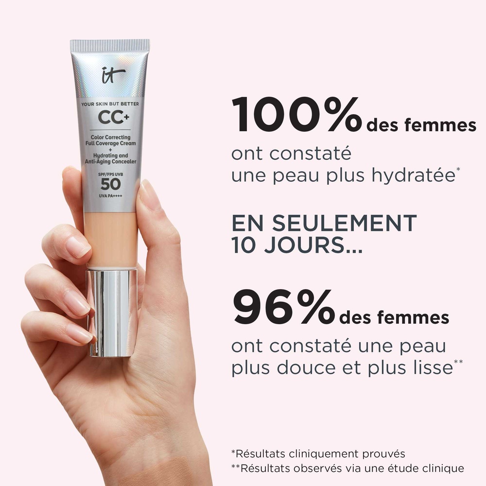 It Cosmetics  Your Skin But Better™ CC+ Cream Mini CC Crème Correctrice Haute  Couvrance - Tan - Beige