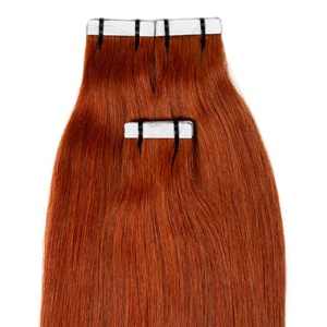 Extensions adhésives Premium cheveux naturels #130 Rouge cuivré extensions 