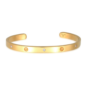 Elli PREMIUM Bracelet Femmes anneau de bras géo croix minimaliste avec cristaux d Bracelet