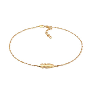 Elli Bracelet de Cheville Femmes bracelet de cheville plume symbole boho en argen Bijoux
