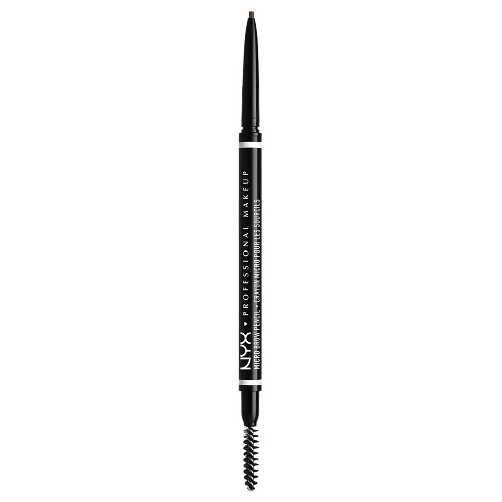 NYX Professional Makeup - Micro Brow Crayon à Sourcils Ultra-Fin Double-Embout avec Mine Rétractable et Goupillon Crayon sourcils - Brunette 1 g