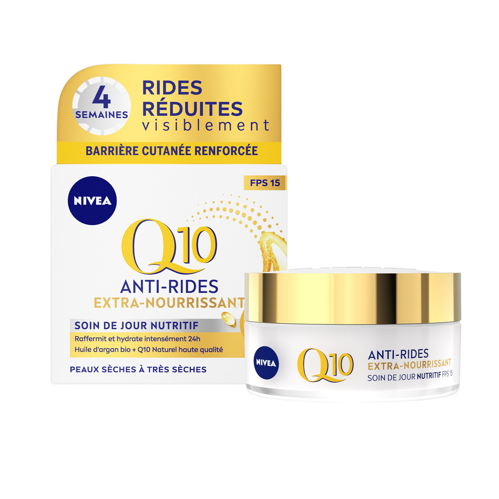 nivea - Q10 POWER - Crème de jour extra-nourrissant Soin visage anti-âge peaux sèches 50 ml
