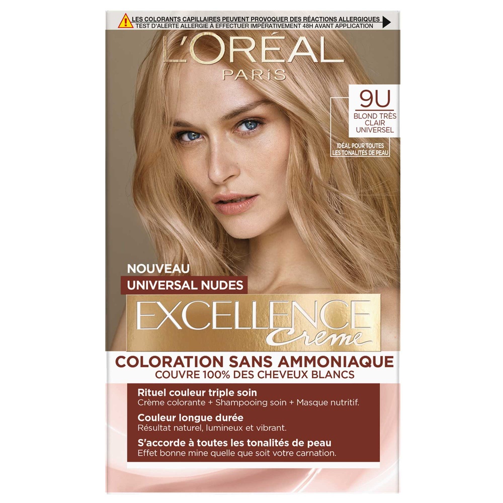 L'Oréal Paris - L'Oréal Paris Excellence crème Universal nudes Coloration 9 Blond très clair Kit de coloration 1 unité