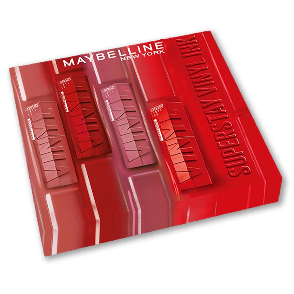 Maybelline New York - Maybelline Superstay Vinyl Ink Coffret 4 Encre à Lèvres rouge lèvres 1.0 unité(s) 1 unité