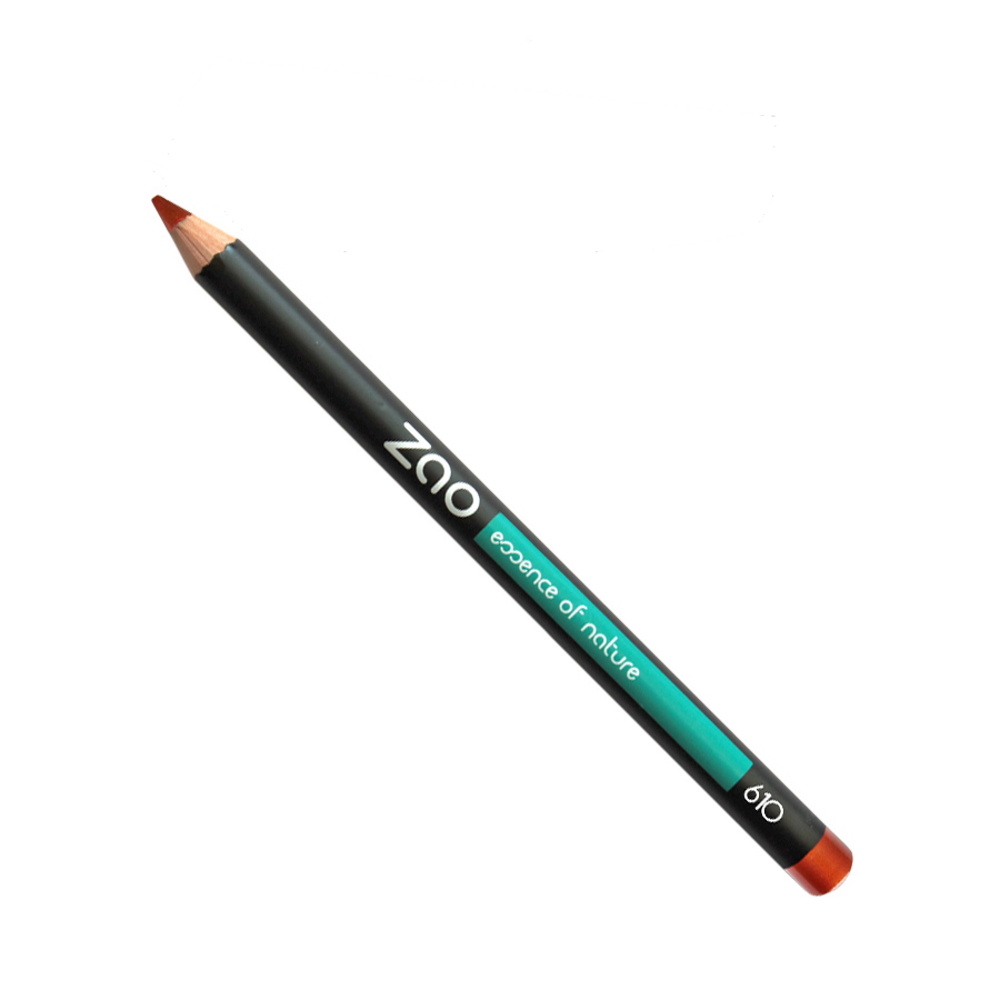 zao essence of nature - Crayon 610 Rouge cuivré ZAO lèvres certifiés ecocert, vegan et 100% naturel 1.14 g