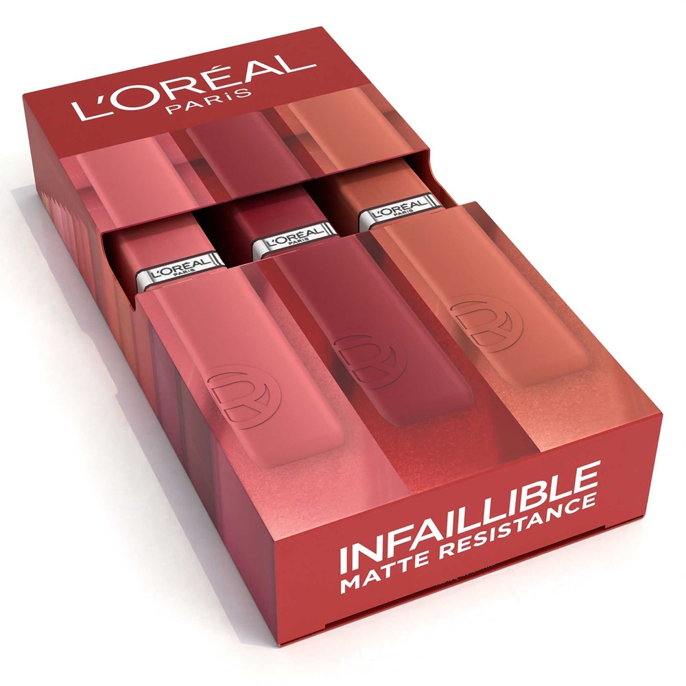L'Oréal Paris - Coffret Infaillible Rouges à Lèvres Liquide Longue Tenue 1 unité